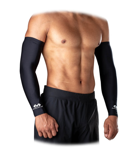Sport Compression Arm Sleeve Pair Black Adult Unisex Large/Extra Large