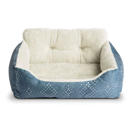 Lounger Small Dog or Cat Bed, Blue 21" X 17"