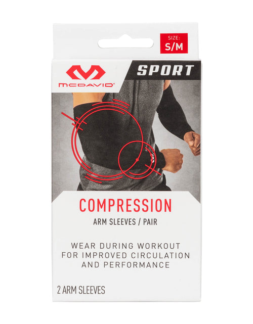 Load image into Gallery viewer, Sport Compression Arm Sleeve Pair Black Adult Unisex Large/Extra Large
