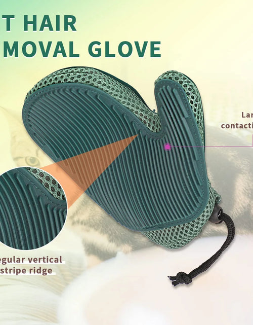 Load image into Gallery viewer, 2 in 1 Cat Hair Glove &amp; Pet Fur Remover Glove, Dog Grooming Glove Brush for Shedding, Massage, Efficient Pet Hair Remover Mitt for Uproot Cleaner Clothes, Couch, Carpet
