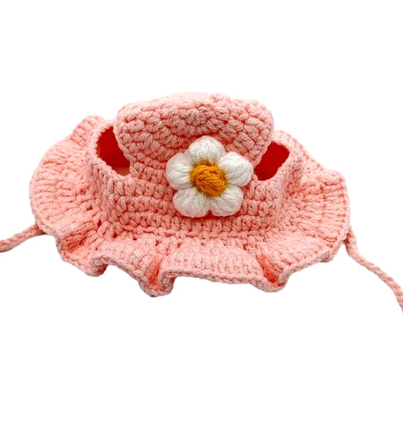 Hand-Made Cat Hat Elastic Woven Cap Pet Hat Puppy Kitten Headwear Knitted Hat Party Photo Shoot Props Decoration Cat Accessories