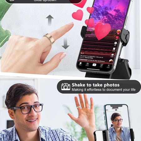 2025 Upgrade Smart Ring Health Tracker for Men Women - IP68 Waterproof Fitness Ring with Sleep Tracker/Heart Rate/Blood Oxygen/Steps/Distance/Calories, Air Shutter, Charging Case up to 7-Day