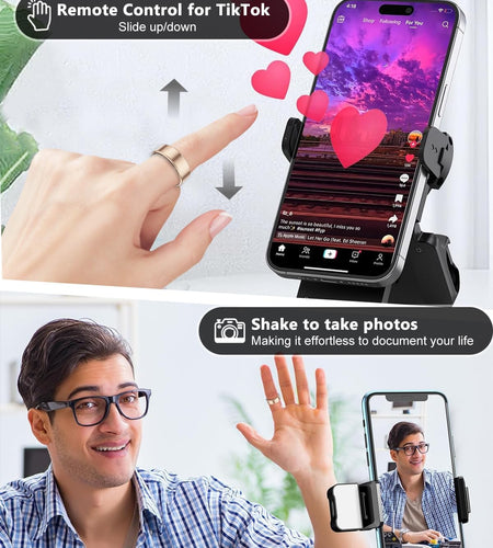 2025 Upgrade Smart Ring Health Tracker for Men Women - IP68 Waterproof Fitness Ring with Sleep Tracker/Heart Rate/Blood Oxygen/Steps/Distance/Calories, Air Shutter, Charging Case up to 7-Day