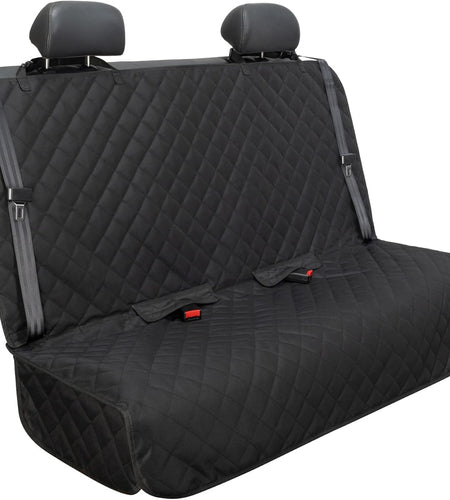 Bench Car Seat Cover - Waterproof, Heavy-Duty and Nonslip Pet Car Seat Protector for Dogs with Universal Size Fits for Trucks & Suvs(Black)